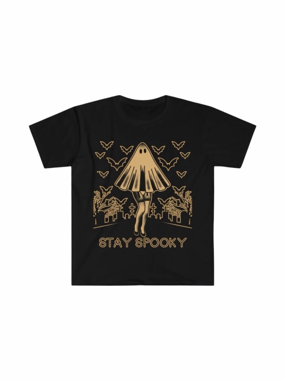 STAY SPOOKY-WOMENS CROPPED TSHIRT-SIZE MEDIUM